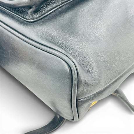 GUCCI ブラックレザー バンブー レディース バックパック