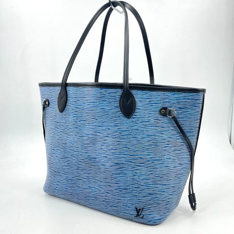 美品 LOUIS VUITTON エピ ブルー ネヴァーフル MM M51053 レディース トートバッグ ポーチ