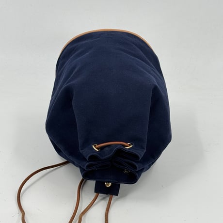 HERMES ポロションミミルPM キャンバス ネイビー バックパック ショルダー