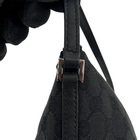 GUCCI GG ブラックキャンバス ハンドバッグ