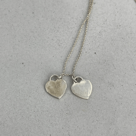 TIFFANY　リターントゥー　ネックレス　ハートタグ2連