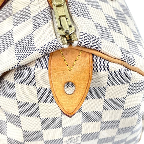 LOUIS VUITTON スピーディ30 ダミエ・アズール キャンバス ホワイト ハンドバッグ N41533
