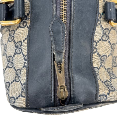 GUCCI GGスプリーム シェリーライン ベージュ ボストンバッグ