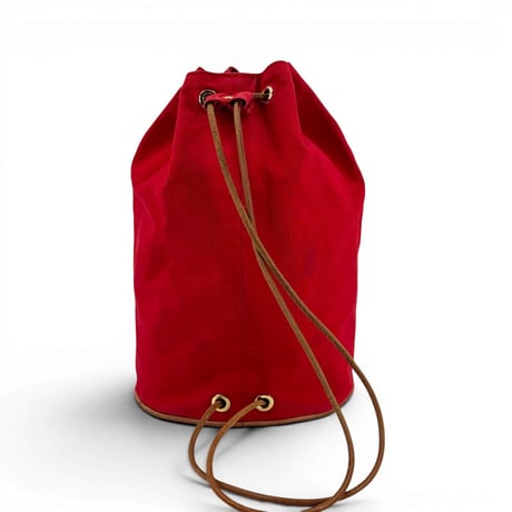 HERMES ポロションミミルPM キャンバス レッド バックパック ショルダーバッグ