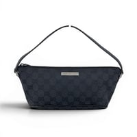 GUCCI GG ブラックキャンバス ハンドバッグ