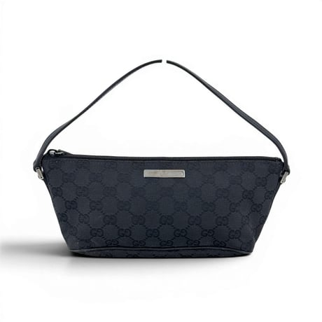 GUCCI GG ブラックキャンバス ハンドバッグ
