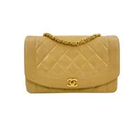 CHANEL　マトラッセ　ショルダーバッグ　ラムスキン　ベージュ