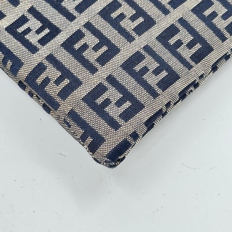 FENDI ズッキーノ キャンバス ミニホーボーバッグ ネイビー ハンドバッグ