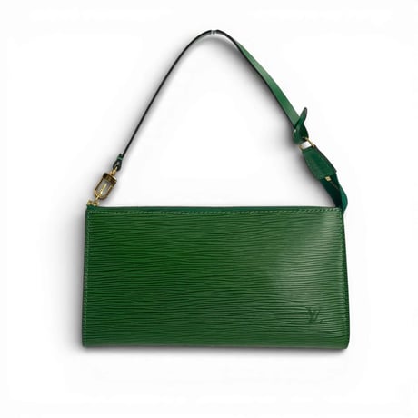 美品 LOUIS VUITTON エピ ポシェット アクセサリー ポーチ グリーン M52984