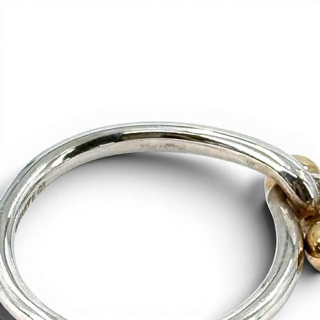 TIFFANY ラブノットフックアイ バンドリング SV925 18K ヴィンテージ