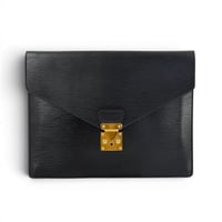 LOUIS VUITTON ポルトドキュマン セナトゥール エピ レザー ブラック ブリーフケース M54452