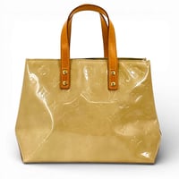 LOUIS VUITTON モノグラム ヴェルニス ベージュリードPM M91334 レディース ハンドバッグ