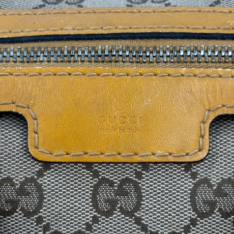 GUCCI GGキャンバス ベージュ ボストンバッグ イタリア製