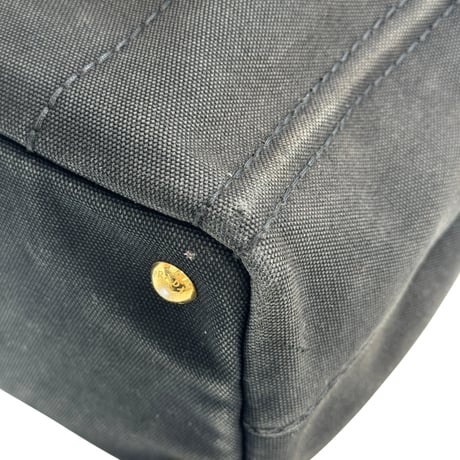 PRADA ミラノ デニム ブラック カナパ 2WAY ハンドバッグ