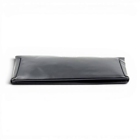 Jil Sander ブラックレザー エンボスロゴ フラットクラッチポーチバッグ 保存袋