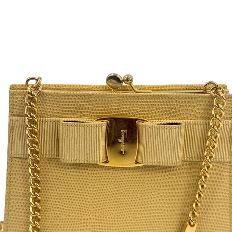 Ferragamo　ヴァラリザード　チェーンショルダーバッグ　YE