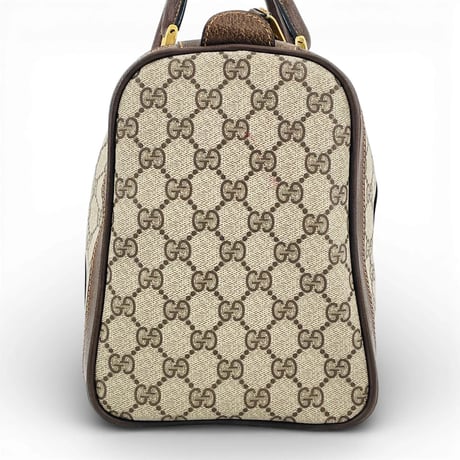 GUCCI GGキャンバス ベージュ シェリーライン イタリア製 レディース ボストンバッグ