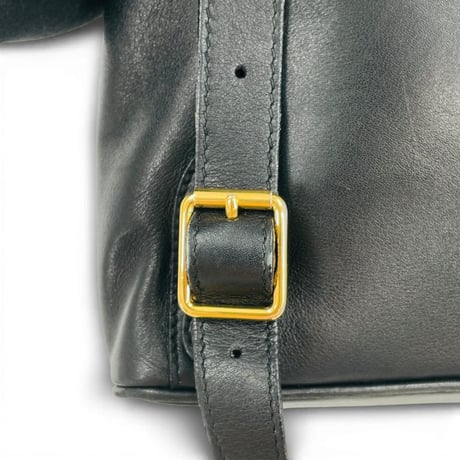 GUCCI ブラックレザー バンブー レディース バックパック