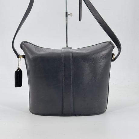 COACH オールドコーチ レザー ショルダーバッグ ブラック グラブタン