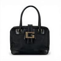 GUCCI GG ブラックキャンバス ハンドバッグ