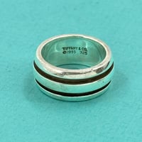 TIFFANY グルーヴド ダブルライン リング SV925