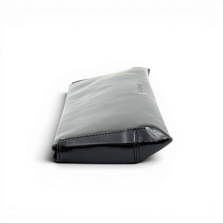 Jil Sander ブラックレザー エンボスロゴ フラットクラッチポーチバッグ 保存袋