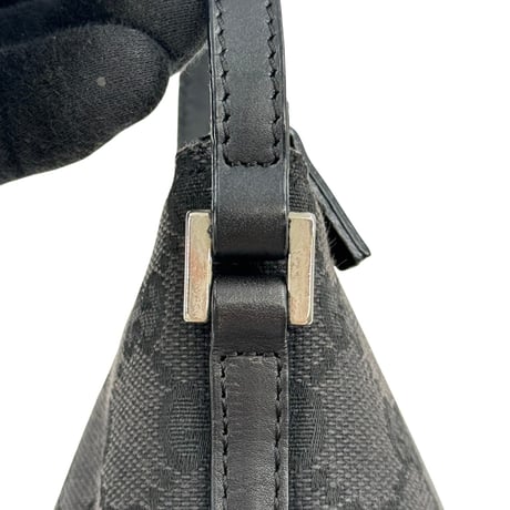 GUCCI ブラック GGキャンバス ハンドバッグ