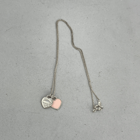 TIFFANY　リターントゥー　ネックレス　ハートタグ2連