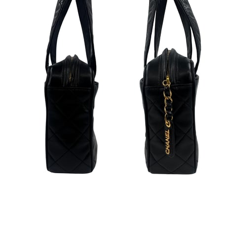 CHANEL　ハンドバッグ　ラムスキン　ブラック