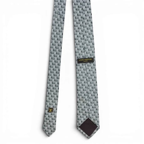 LOUIS VUITTON シルク メンズ グレー ネクタイ