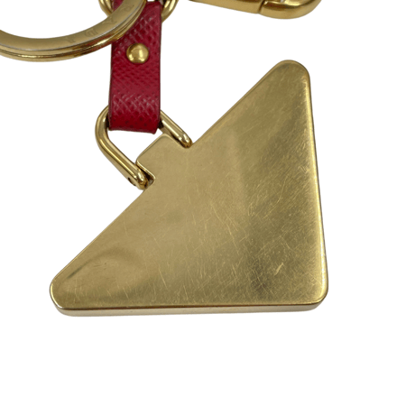 PRADA 　キーホルダー　ロゴ　レッド＆ゴールド　GP　RA947