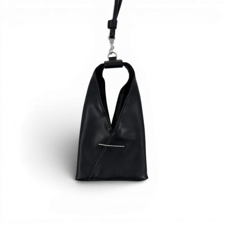 Maison Margiela ブラックレザー フォンポーチ ショルダー 4ステッチ