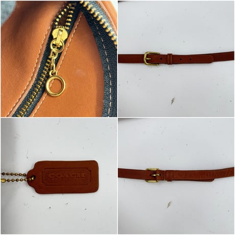 COACH キャンティーンバッグ 9920 ブラウンレザー ラウンド ショルダーバッグ