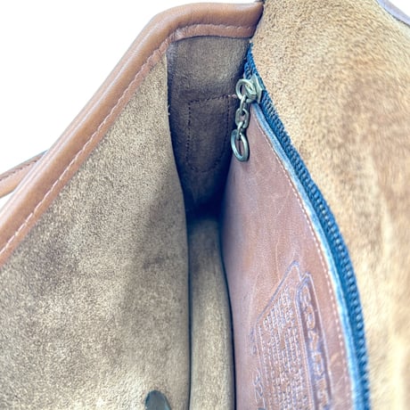 COACH ブラウン フルグレインレザー ショルダーバッグ オールドCOACH