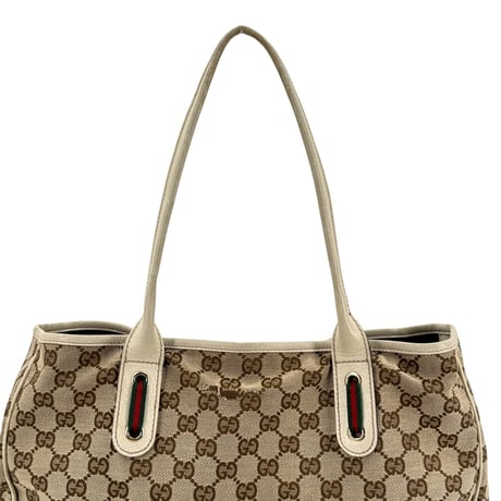 GUCCI プリンシー GGキャンバス ベージュ リボン ヴィンテージ Y2K トートバッグ 161720