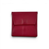 HERMES バスティア レザー レッド コインケース