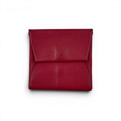 HERMES バスティア レザー レッド コインケース