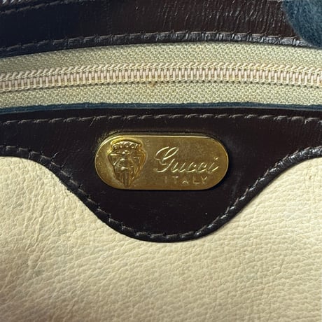GUCCI レザー マルーン ヴィンテージ ショルダーバッグ