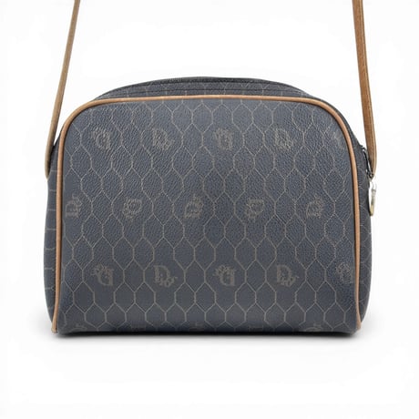 DIOR ハニカムPVCキャンバス ブラックショルダーバッグ