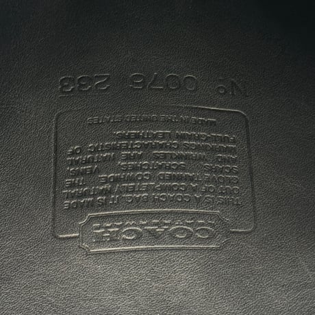 COACH オールドコーチ レザー ショルダーバッグ ブラック グラブタン