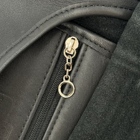 COACH オールドコーチ ブラック ハンドクラフト レザー ショルダーバッグ