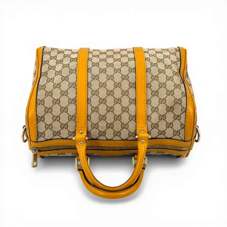 GUCCI GGキャンバス ベージュ ボストンバッグ イタリア製