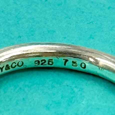TIFFANY リング 18k バンドウィズ 2ワイヤー SV925