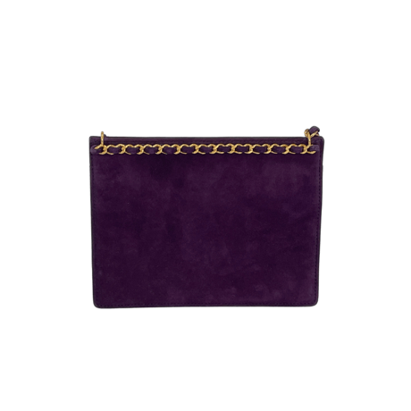 CHANEL　ハンドバッグ　スエード　パープル