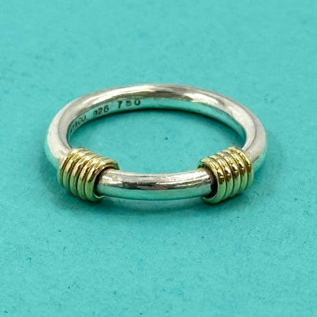 TIFFANY リング 18k バンドウィズ 2ワイヤー SV925