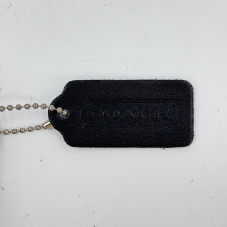 COACH オールドコーチ ブラック ハンドクラフト レザー ショルダーバッグ