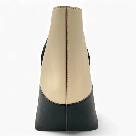 KATE SPADE New York ベージュ&ブラック レザー トートバッグ