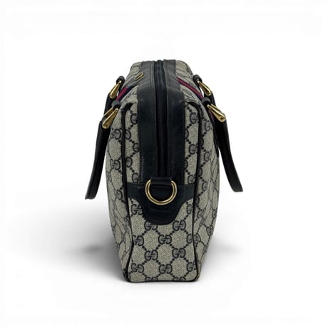 GUCCI オールド GUCCI GGスプリーム ネイビー レッド ヴィンテージ 2WAY ボストンバッグ 010 378