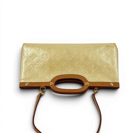 LOUIS VUITTON ロクスベリー・ドライブ モノグラム・ヴェルニ レザー パール 2WAY ハンドバッグ M91374