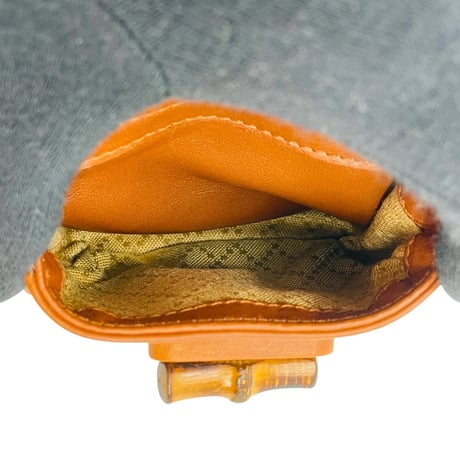 GUCCI ブラウン レザー バンブー レディース バックパック